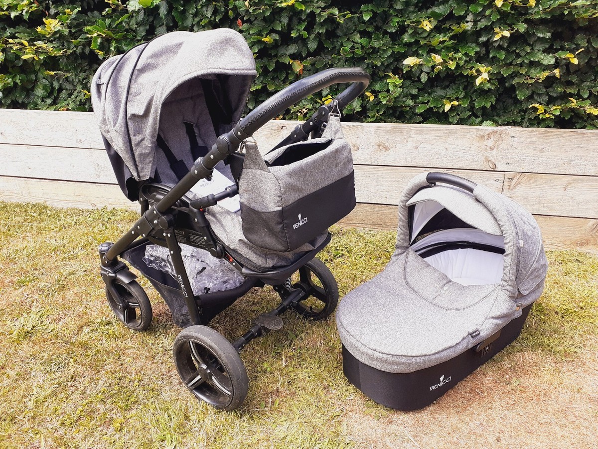 Venicci In Pushchair Denim Grey On Black UK