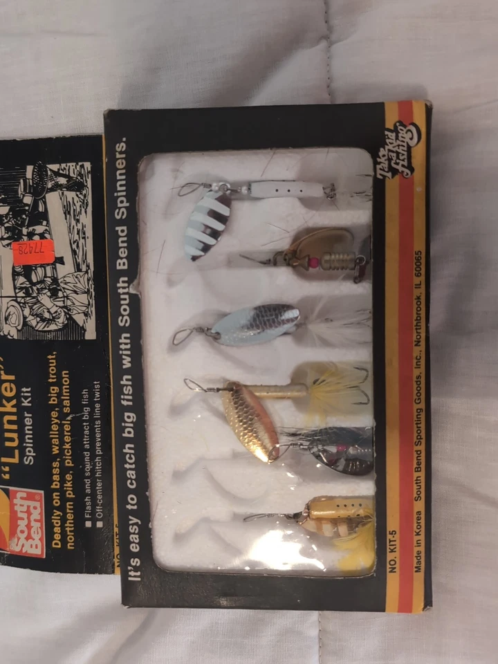 Kit de señuelos giratorios South Bend Lunker vintage - Kit de 5 Foto 3 de 4