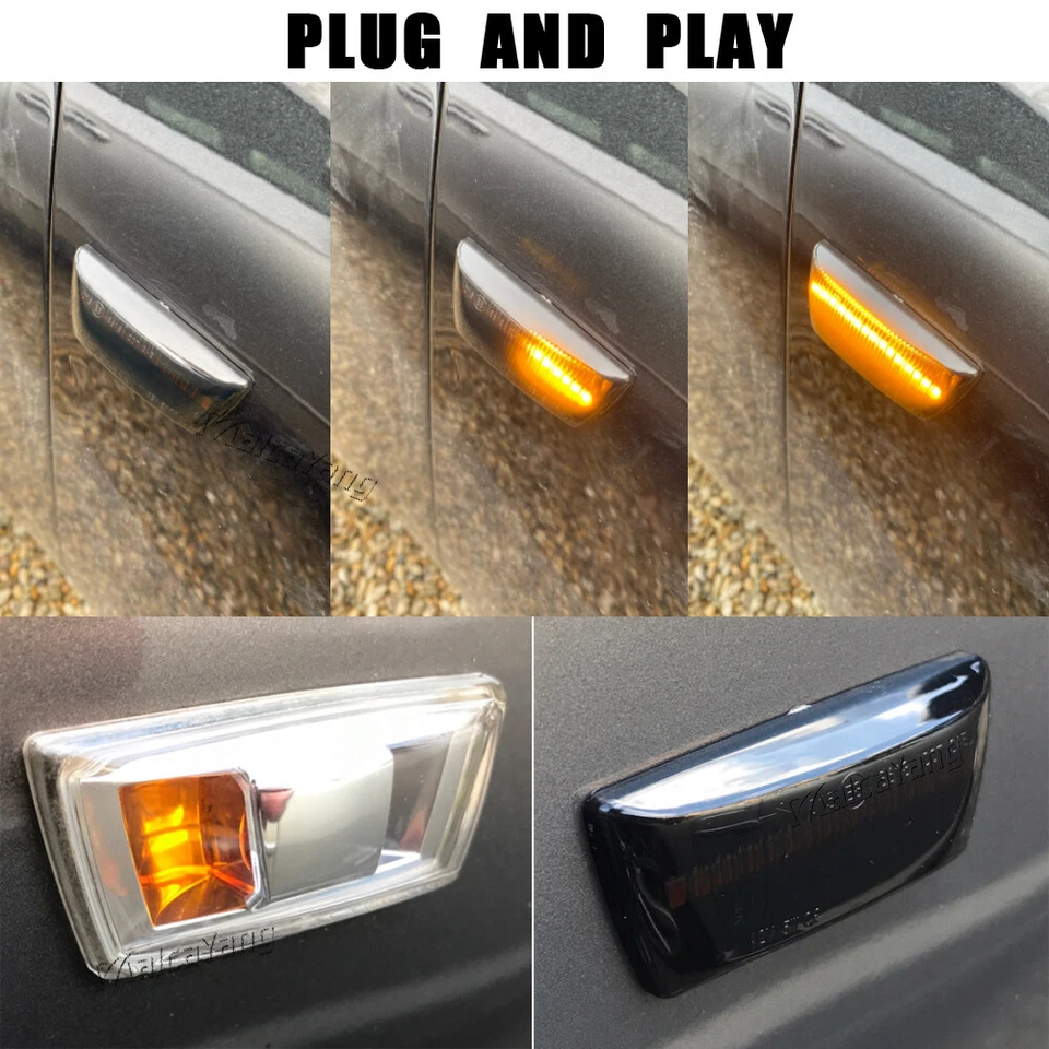 Side Marker Light Dynamic LED For Buick Cascada 13-19 Regal Saturn Aura 07-10 — 第 2/4 张图片