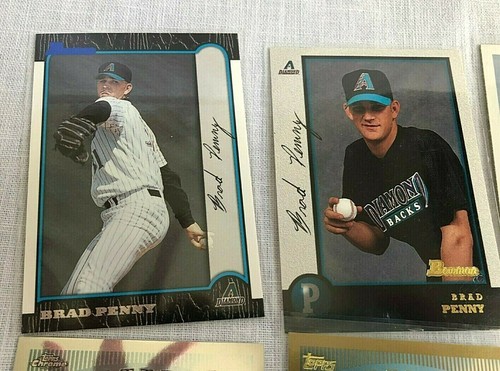 7 Brad Penny Baseball Trading Cards Topps Bowman Upper Deck 1998-2007 - Picture 3 of 4
