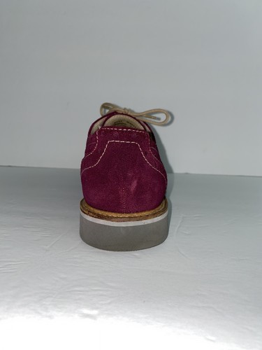 Halogen Nordstrom Size 7.5 Women's Suede Oxford Shoes Merlot Purple - Picture 5 of 9