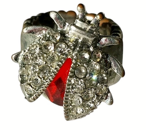 Lot 9 Plus Size Rings Costume Jewelry Multi Color Adj -1 Beetle Ring Stretch -1 - Picture 2 of 16
