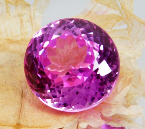 Certified 16.60 Ct Natural Unheated Burmese Pink Ruby Round Shaped Gemstone! - Picture 4 of 8