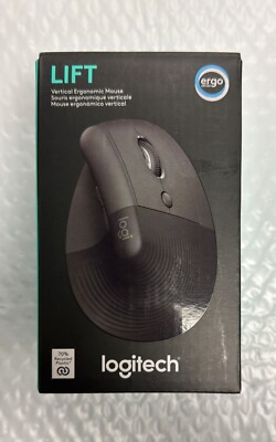 Logitech Lift Vertical Ergonomic Mouse, Wireless - Graphite
