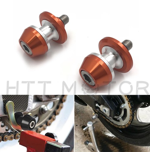 6/8/10mm Aluminum CNC Motorcycle Swingarm Swing Arm Spools Sliders Stand Bobbins - Foto 30 di 45