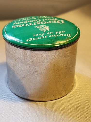 Vintage ""DEPOSITOR'S TRUST COMPANY"" STILL BANK - TANNENSTIL - ZELLULOID & METALL - Bild 3 von 7