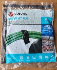 VELCRO Brand Black ONE WRAP TAPE 1/2" 25YD 22.8m 75ft Hook & Loop Self Fastener