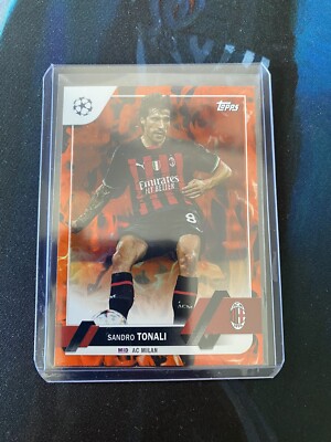 2022-23 Topps UCC Flagship 128 Sandro Tonali (AC Milan) Red Inferno