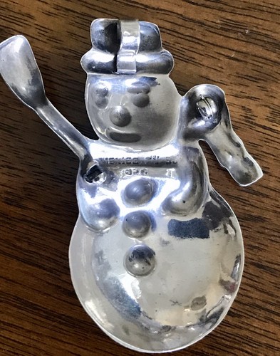 926 &18k Mexico Snowman Artist made Broach Pin/Slider -Tall - Lightweight 11gram - Picture 2 of 8