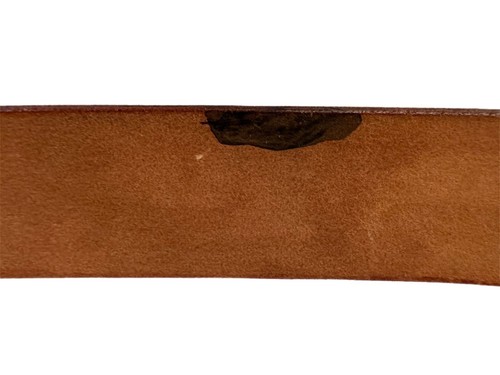 Looper Size 32 Hand Tooled Leather Print Western Black Tan Belt NEW UNFINISHED - Picture 6 of 7