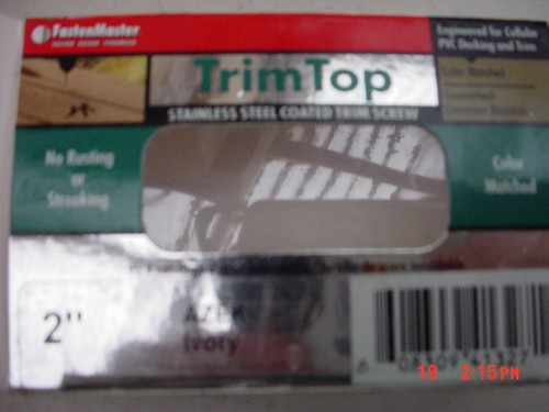 FastenMaster TrimTop Azek 2" Elfenbein Edelstahl beschichtete Trim Schraube (150) - Bild 2 von 3