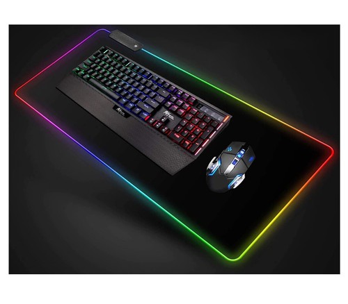 Neuf Grand Ordinateur RVB rétroéclairage DEL tapis de souris souris de jeu souris clavier 1422 - Photo 3/8