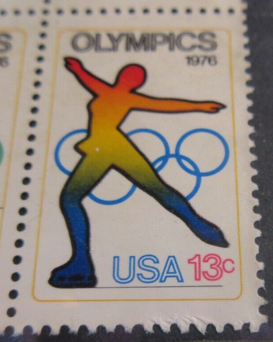 1976 OLYMPICS USA BLOCK OF 4 13C STAMPS MNH IN STAMP HOLDER - Picture 5 of 5
