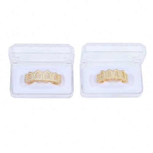 6 Zähne Grillz Set Schädel Hip Hop Zirconia Iced Bling Teeth Grillz A9367 - Bild 14 von 14