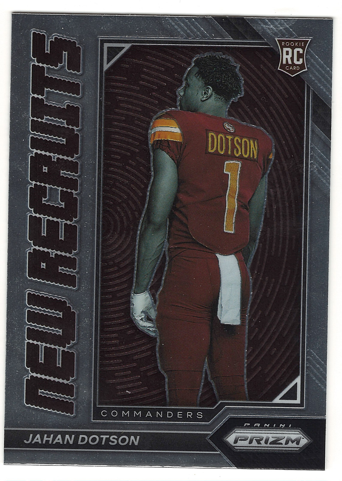 2022 Prizm Jahan Dotson New Recruits Rookie Washington Commanders RC