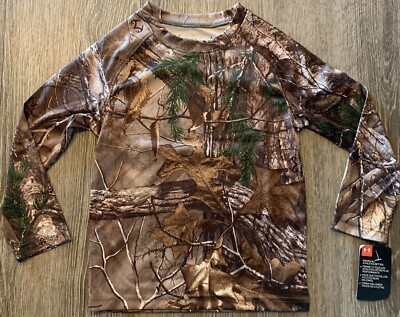 UNDER ARMOUR BOYS REALTREE CAMO LONG SLEEVE TEE LITTLE KIDS SIZE NEW 