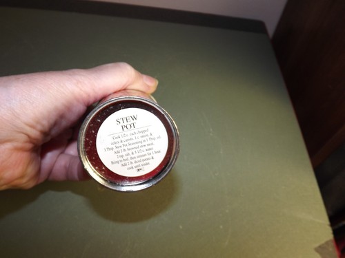 Vtg McNess Tin Seasoning-Still Sealed -w/Recipe on Bottom 4"t - Stew Pot - Picture 3 of 3