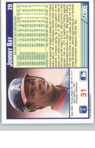 1991 Score Baseball (1-200) -YOU PICK THE CARD - Picture 63 of 401