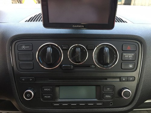 Per VW Up! 2011- Anillos de aluminio pulido al panel de control 3 piezas - Picture 8 of 10