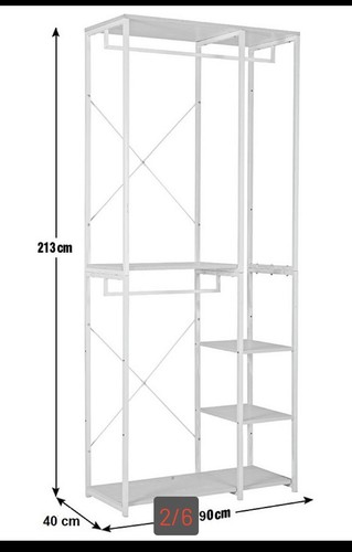 open wardrobe clothes rail - Picture 3 of 7