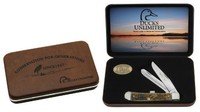 Case Cutlery 7299 Ducks Unlimited Trapper Embellished Smooth Antique Bone Handle on sale Case Cutlery 7299 Ducks Unlimited Trapper Embellished Smooth Antique Bone Handle on sale