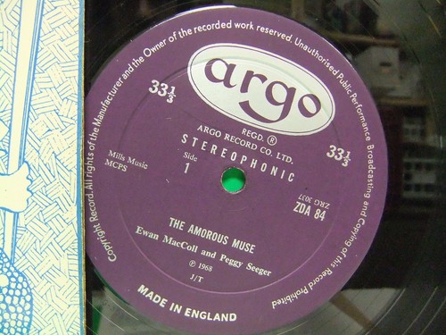 Ewan MacColl & Peggy Seeger The Amorous Muse 1968 Import NM- LP Argo ZDA 84 Folk - Picture 2 of 3