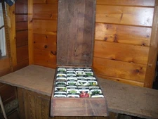 Vintage Wooden CARD SEED CO. Seed Box Advertising Store Display / Fredonia, N.Y.