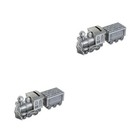  2 Pcs Transport Wood Piggy Bank Train Decoration Railroad Scenery