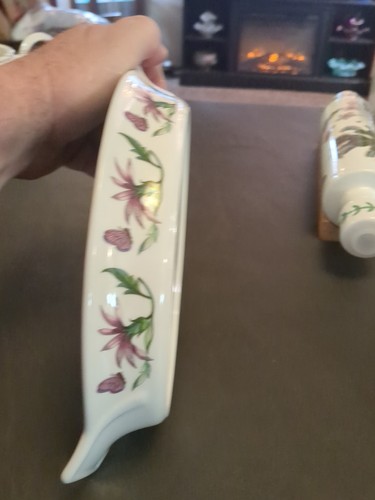 ELEGANTE PIATTO GRATIN OVALE GIARDINO BOTANICO PORTMEIRION 10" x 6 1/2/" x 1,5"  - Foto 5 di 5