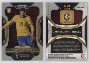 2022 Panini Prizm World Cup Qatar Silver Prizm Gabriel Martinelli #29