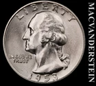 1953-S Washington Quarter- Choice Gem Brilliant Uncirculated- Luster #K388