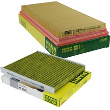 MANN-FILTER Filtersatz Innenraumfilter Luftfilter passend für Fiat 500 1.4