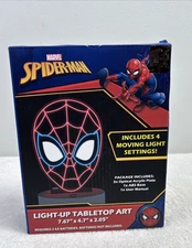 Marvel Spider-Man Light Up Tabletop Art 4 Moving Light Settings Brand New In Box