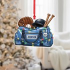 Personalized Baseball Equipment Bag Christmas Ornament Player Gift
