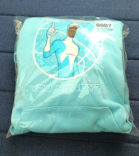Adidas Youth Large Hoodie Blue Pullover “You Ready?” Superhero Graphic - Picture 16 of 16