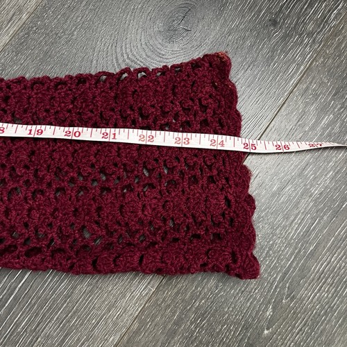 Express Y2K Häkel Babydoll 90er Boho Top Bluse Damen Medium Rot Grunge Goth - Bild 6 von 6