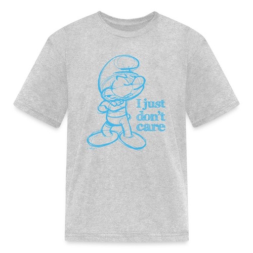 Smurfs I Just Don’t Care Kid's T-Shirt - Picture 1 of 16