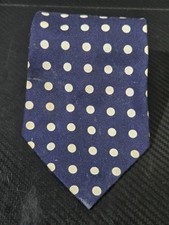 Blue Polka Dotted Cotton Tie