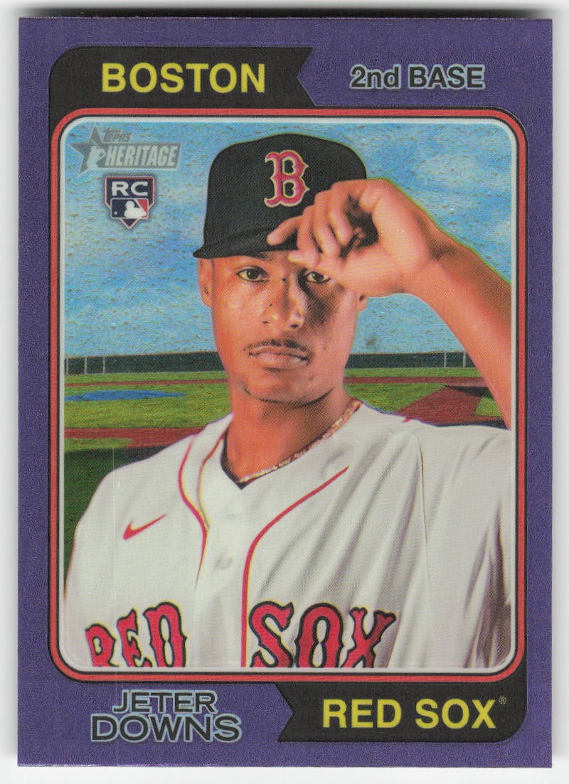 2023 Heritage Chrome Purple Refractor Jeter Downs RC #84 Boston Red Sox