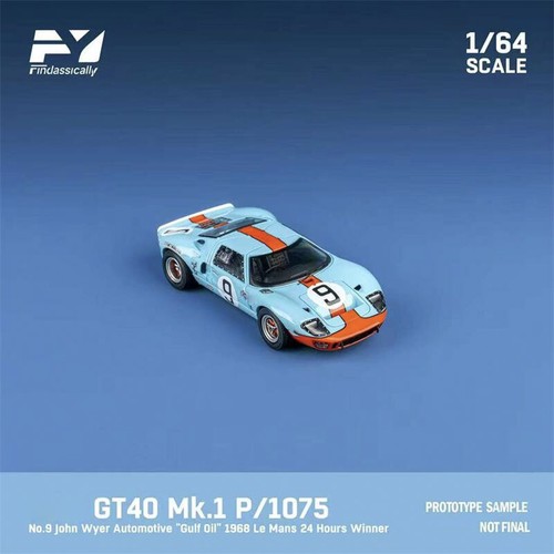 Findclassically 1:64 GT40 Mk.l 1968 Orange Blue Diecast Model Car - Picture 6 of 8