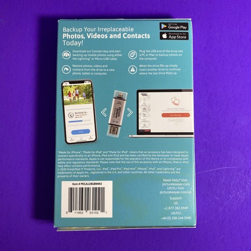 Picture Keeper Connect 128 Go de sauvegarde pour iPhone, iPad et Android - Neuf - Photo 2/6
