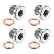 4 Pcs M10 x 1 Pipe Plug Fitting, Internal Hex Head Socket 304 Stainless Steel