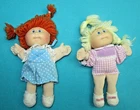 VINTAGE CABBAGE PATCH KIDS 5" MINI PIN UPS LOT OF 2 NO ACCESSORIES - C-76