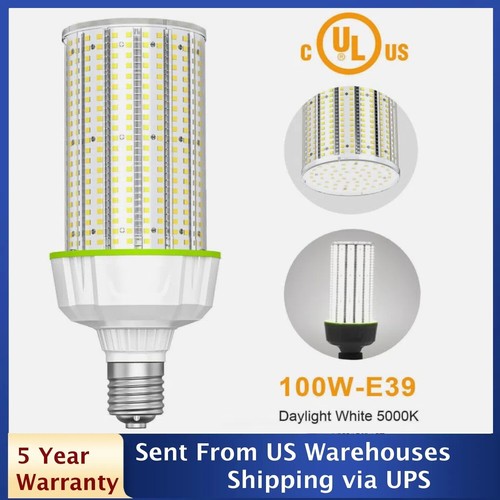 100W LED Corn Bulb Commercial Industrial Warehouse Garage Workshop Light 5000K - Picture 1 of 13