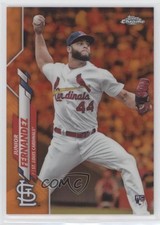2020 Topps Chrome Orange Refractor /25 Junior Fernandez #162 0t2