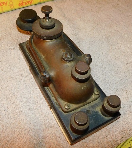 Ancienne clé télégraphique d'envoi Marconi SE-86 coupe flamme télégraphe sans fil CO - Photo 6/20