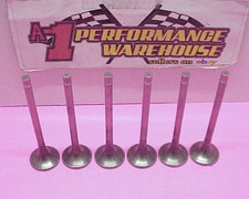 6 Titanium 1132 Exhaust Valves 5.525 Long -1.570 Head Diameter Square Groove