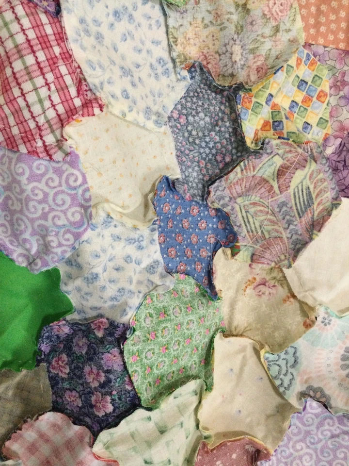 Handmade 55”X55”Quilt Top Hexagon New - Image 2 of 2