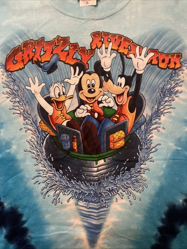 VTG Disneyland Resort Grizzly River Run Shirt Size Small: Mickey Donald Goofy - Picture 2 of 6
