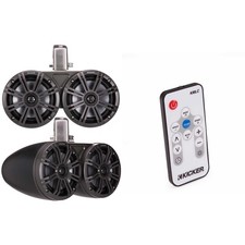 Kicker 45KMTDC65 Marine Tower Speakers with Swivel Clamps  45KM654L Speakers...